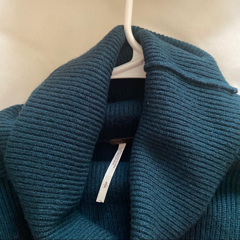 NWT Free People Softly Structured Tunic Jade Blue - Picture 4 of 4